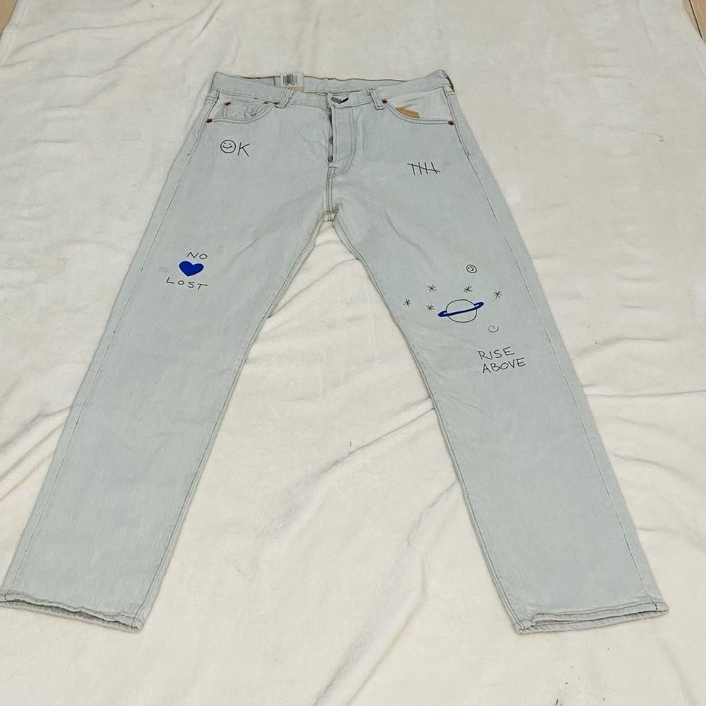 Levi  501 graphic jeans pants 
Special edition